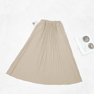 Pleated skirt plain with Hidden Pocket