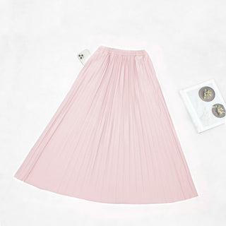 Pleated skirt plain with Hidden Pocket